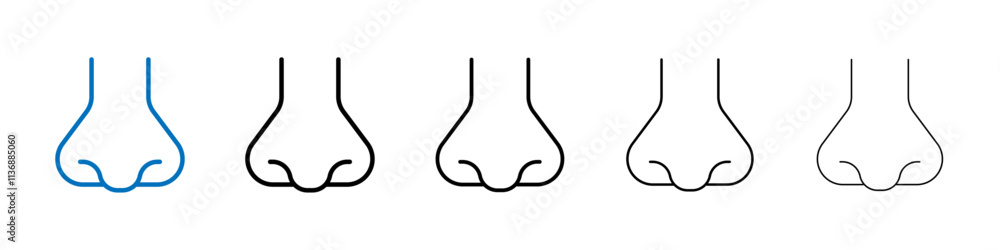 Poster nose icon outline vector logo for web ui