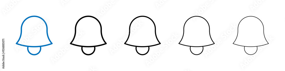 Poster notification icon outline vector logo for web ui