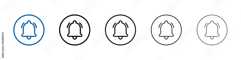 Poster notification icon outline vector logo for web ui