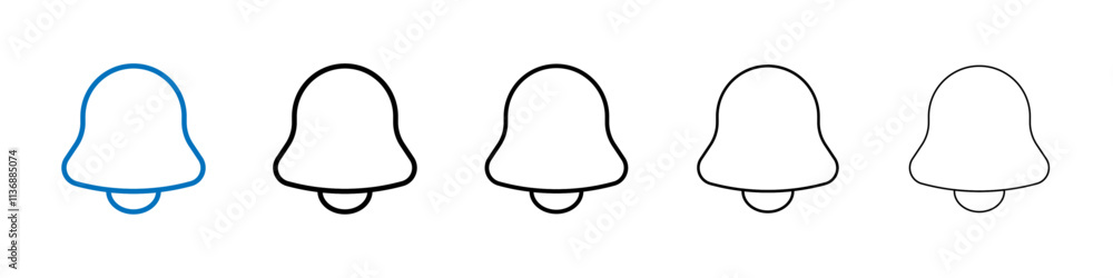 Poster notification icon outline vector logo for web ui