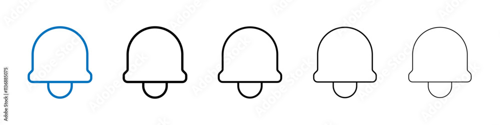 Poster Notification icon Outline vector logo for web ui