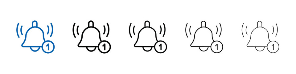 Notification bell icon Outline vector logo for web ui