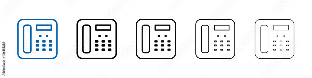 Poster office phone icon outline vector logo for web ui
