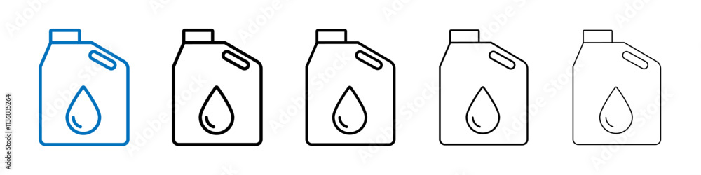 Poster oil can icon outline vector logo for web ui