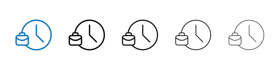 Office time icon Outline vector logo for web ui