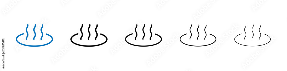 Poster onsen icon outline vector logo for web ui