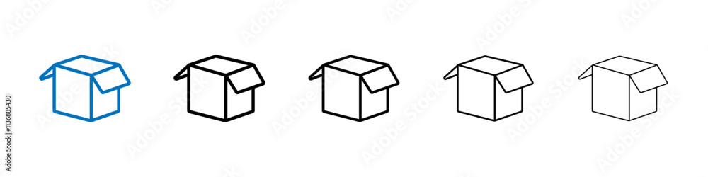 Poster Open box icon Outline vector logo for web ui