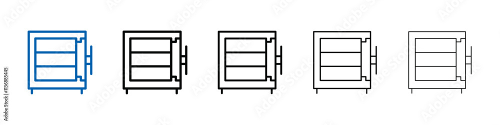Poster Open safe icon Outline vector logo for web ui