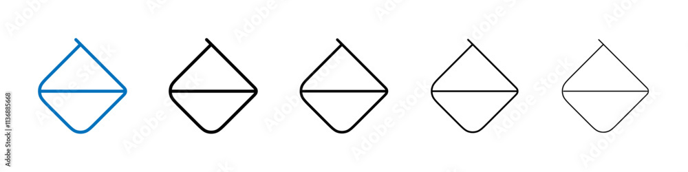 Poster paint icon outline vector logo for web ui