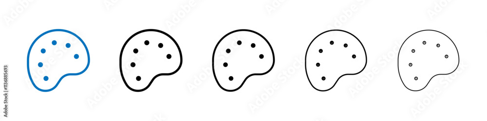 Poster palette icon outline vector logo for web ui