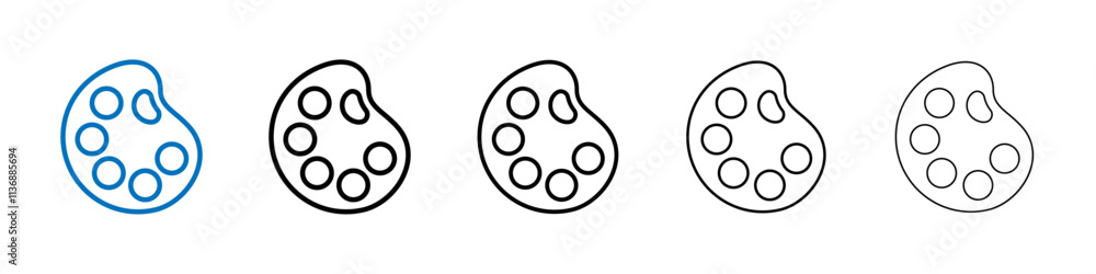 Aufkleber Palette icon Outline vector logo for web ui