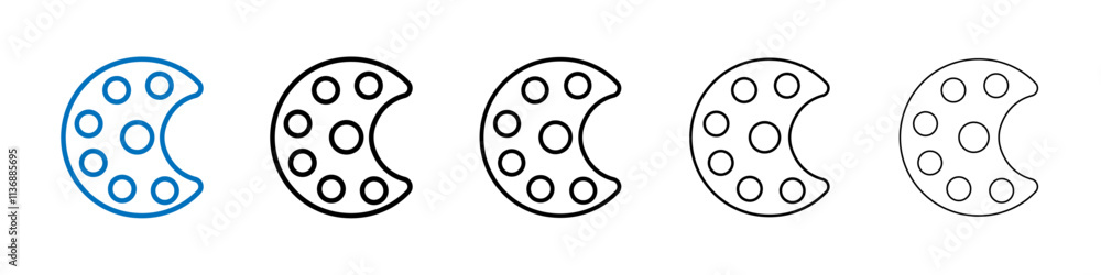 Poster Palette icon Outline vector logo for web ui