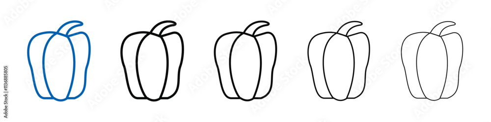 Poster paprika icon outline vector logo for web ui