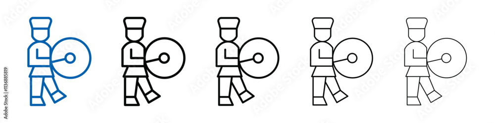 Aufkleber parade icon outline vector logo for web ui