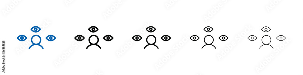 Poster Paranoia icon Outline vector logo for web ui