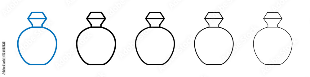 Poster parfum icon outline vector logo for web ui