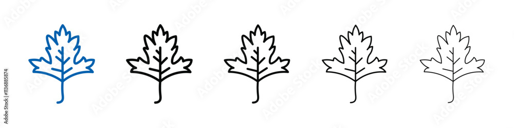 Poster parsley icon outline vector logo for web ui
