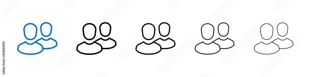 Poster partner icon outline vector logo for web ui