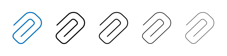 Obraz premium Paperclip icon Outline vector logo for web ui