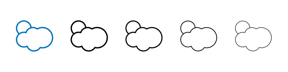 Partially cloudy icon Outline vector logo for web ui