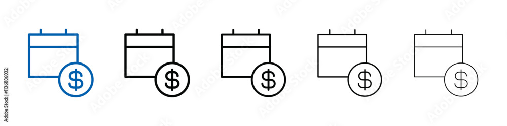 Poster payday icon outline vector logo for web ui