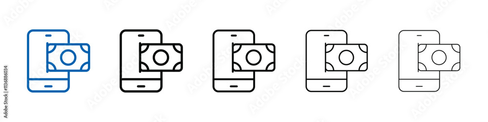 Poster Payment method icon Outline vector logo for web ui
