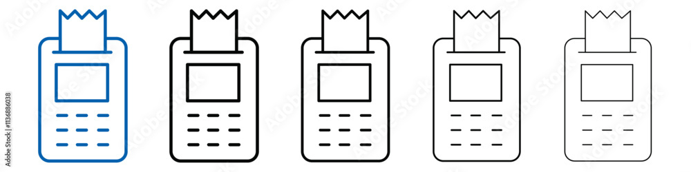 Poster Payment terminal icon Outline vector logo for web ui