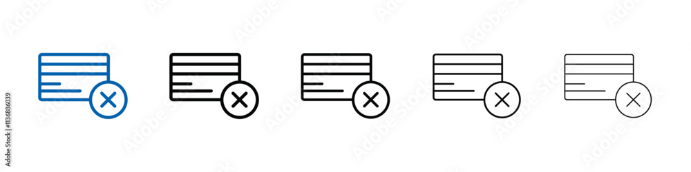 Poster Payment cancel icon Outline vector logo for web ui