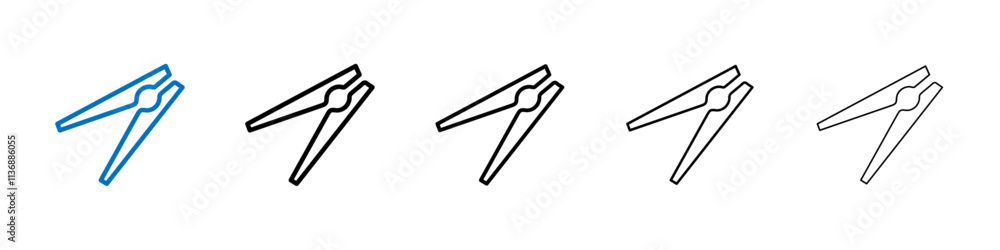 Aufkleber peg icon outline vector logo for web ui