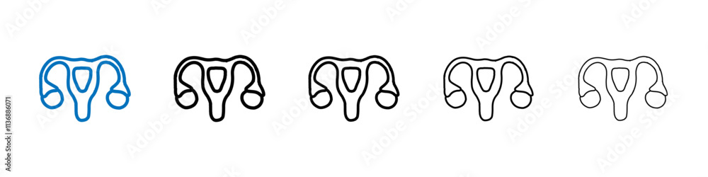 Poster pelvic area icon outline vector logo for web ui