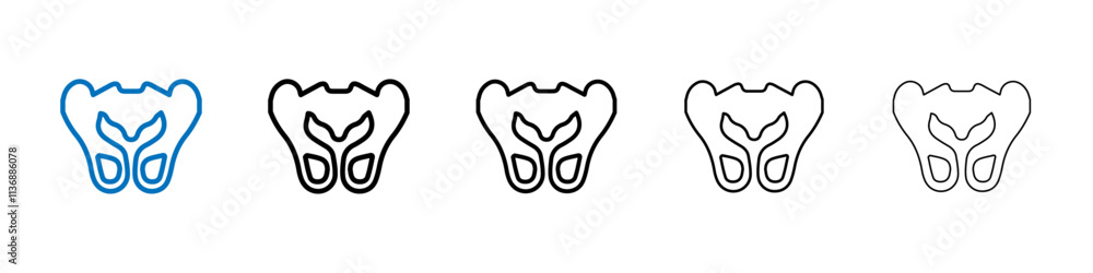 Poster pelvis icon outline vector logo for web ui