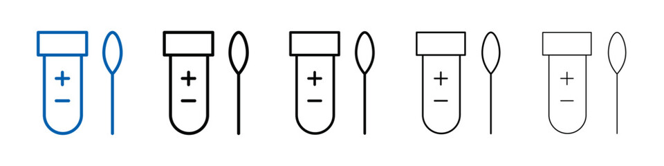 PCR test icon Outline vector logo for web ui