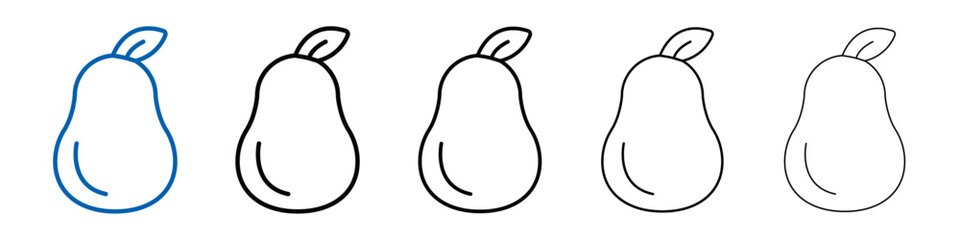 Pear icon Outline vector logo for web ui