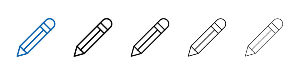 Pencil icon Outline vector logo for web ui