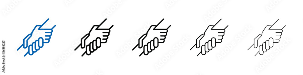 Poster person help someone icon outline vector logo for web ui