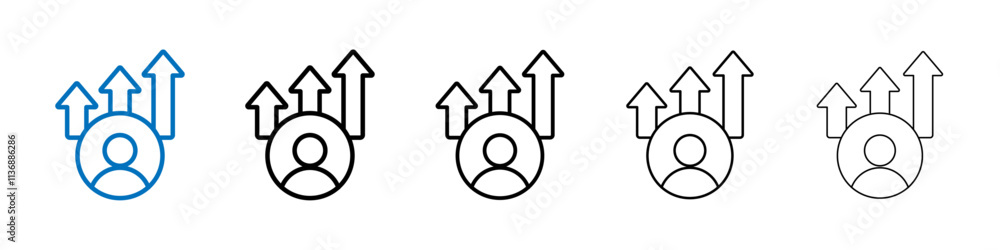 Poster personal development icon outline vector logo for web ui