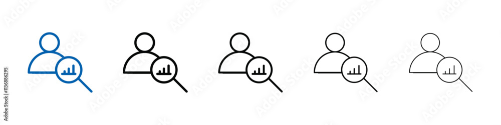 Poster personal assessment icon outline vector logo for web ui