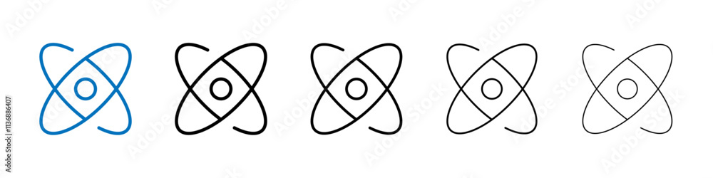 Poster Physics icon Outline vector logo for web ui