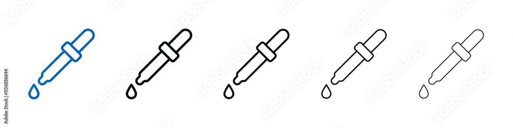 Poster pipette icon outline vector logo for web ui