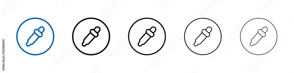 Poster pipette icon outline vector logo for web ui