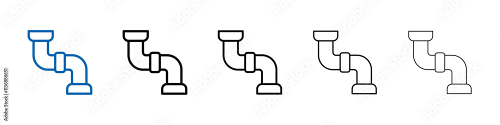 Poster pipe icon outline vector logo for web ui