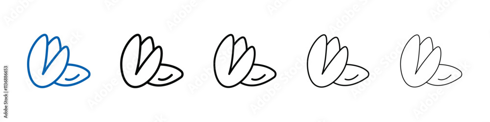 Poster pistachio icon outline vector logo for web ui