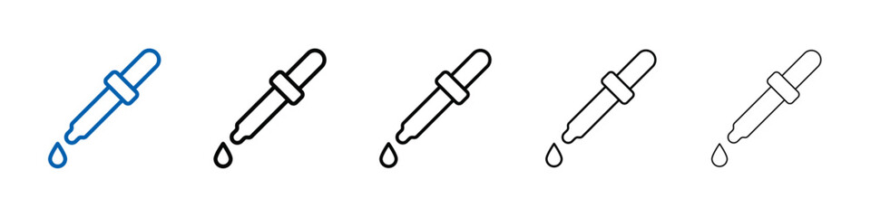 pipette icon Outline vector logo for web ui