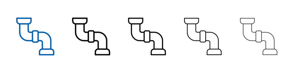pipe icon Outline vector logo for web ui
