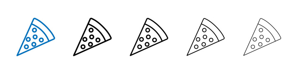 Pizza slice icon Outline vector logo for web ui
