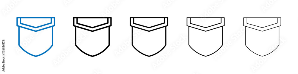 Poster pocket icon outline vector logo for web ui