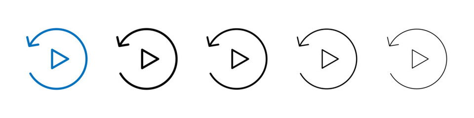 Playback icon Outline vector logo for web ui
