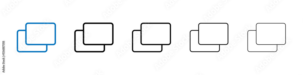 Poster Pop up icon Outline vector logo for web ui