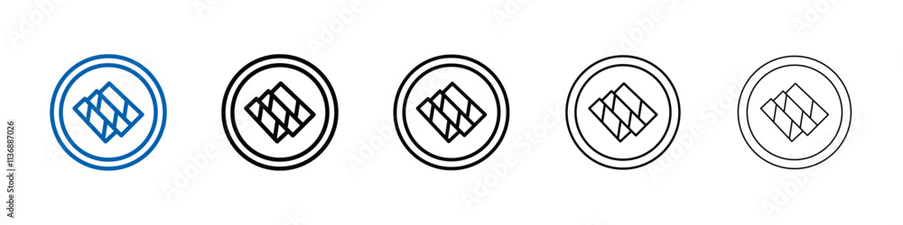 Poster Popiah icon Outline vector logo for web ui