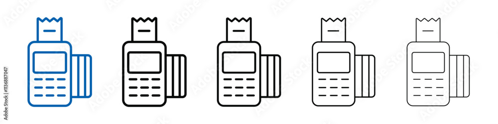 Poster pos terminal icon Outline vector logo for web ui